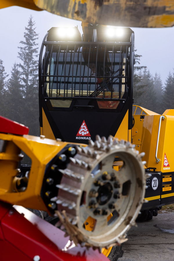 A cutting-edge forest machine featuring advanced technology for heavy-duty forestry tasks