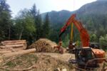 Hitachi ZX225 mit Woody WH60-1